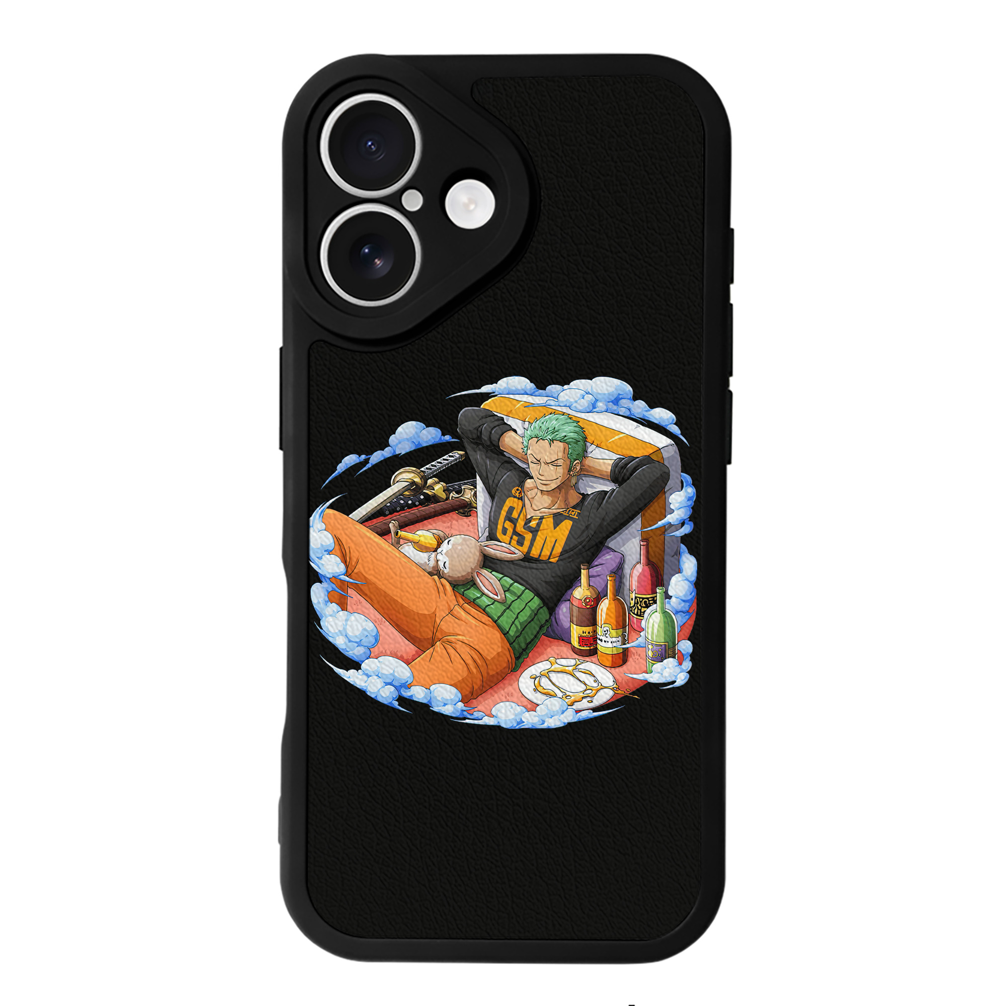 （画像用） ワンピース ロロノア・ゾロ ONE PIECE Roronoa Zoro 【iPhone 16シリーズ対応】シリコンスマホケース（レザー調） 材質：シリコン
